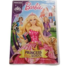 Barbie Princess Charm School DVD with Pink and Purple Cover